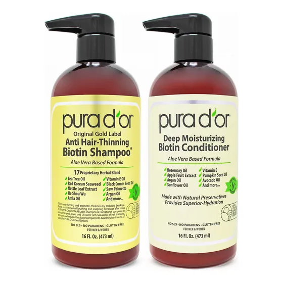 Conjunto De Xampu E Condicionador Pura D'or, Biotina Antiade