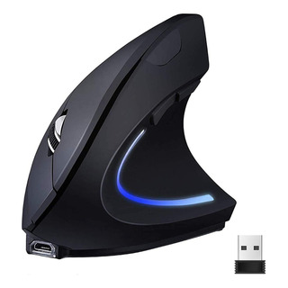 Mouse Inalámbrico Ergonómico Recargable, 2.4ghz Ratón Óptico Mouse Inalámbrico Ergonómico Recargable, 2.4ghz Ratón Óptico