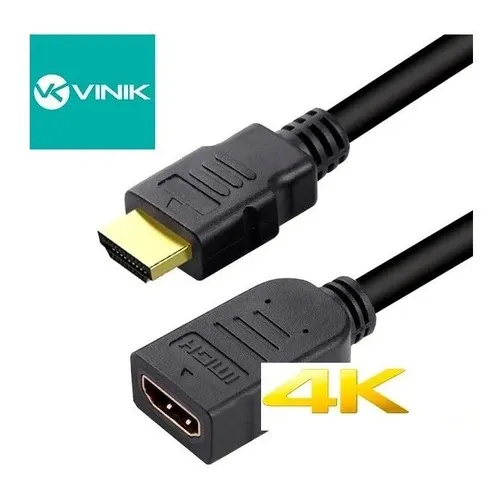 Extensão Hdmi 4k Hdr Cabo Extensor 2.0 Macho Fêmea 2 Metros