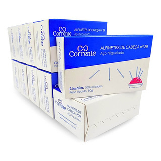 Alfinete Cabeça N° 29 Linhas Corrente 30mm 10 Unidades Alfinete Cabeça N° 29 Linhas Corrente 30mm 10 Unidades