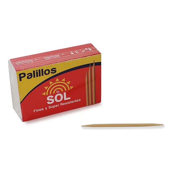 Palillos De Dientes De Bambu 180und El Sol 15 Cajas