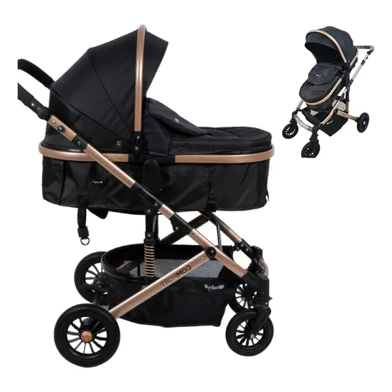 Coche Moises Cuna Super Lujo Estructura Alumino Pariscien