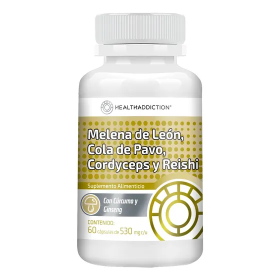 Melena De Leon, Cordyceps, Cola De Pavo Y Reishi. 60 Cápsula