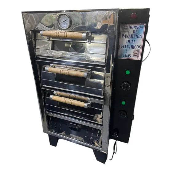 Horno Dual Electrico 110v Y A Gas De 3 Camaras Nuevo