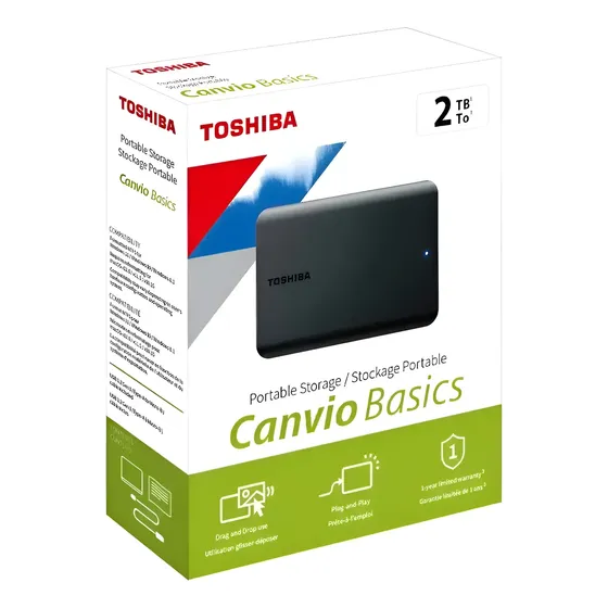 Hd Externo Toshiba Canvio Basics 2tb Usb 3.0 2,5 Pol