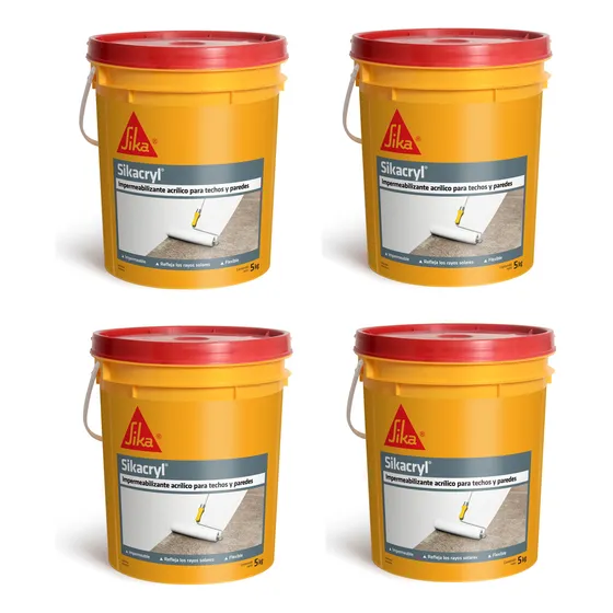 Membrana Liquida Sika Sikacryl 80 Kgs. Colores.