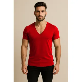 Camiseta Gola V Cavada Slim BĂĄsica Viscolycra Manga Curta Camiseta Gola V Cavada Slim BĂĄsica Viscolycra Manga Curta