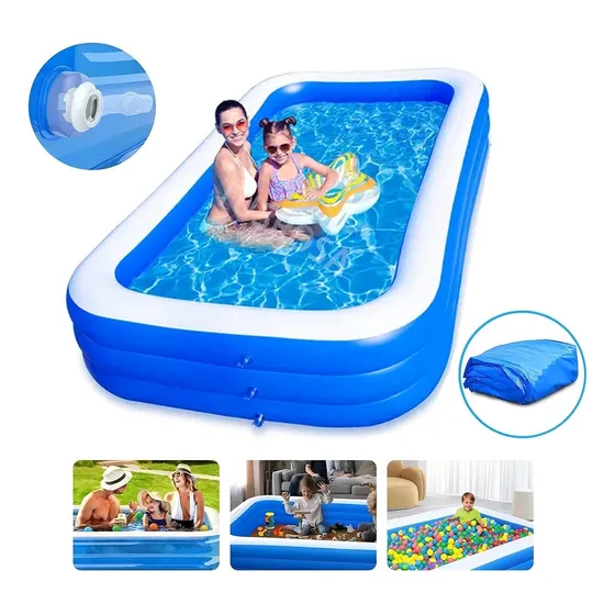 Alberca Inflable Grande Piscinas Tres Niveles Rectangle298cm