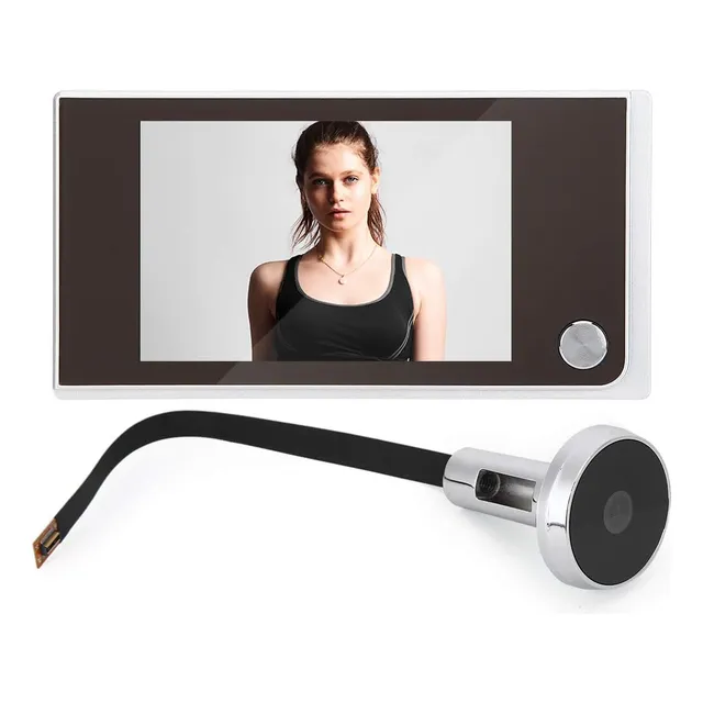 Mugast - Timbre Visual Con Ojo De Gato Visible, Pantalla Lcd