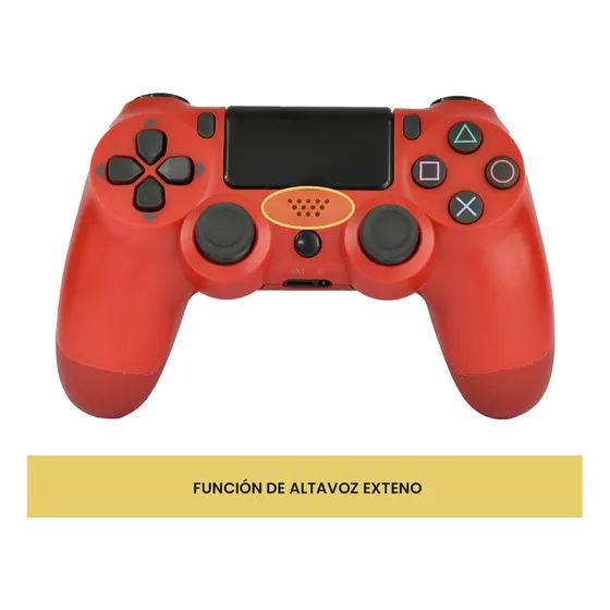 Control Joystick Inalámbrico Doble Shock P4 Rojo Levo