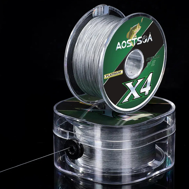 Linha Multifilamento Aostsoa 300m 0.28mm 16kg 4 Fios Pe Cinza Pesca