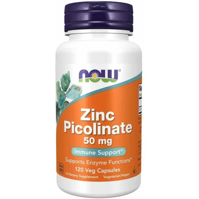 Suplemento en cápsula NOW Zinc de 120 un