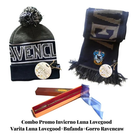 Combo Promo Invierno Luna: Varita+bufanda+gorro - H. Potter