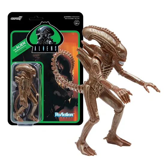 Figura Alien Xenomorph Retro Vintage Super 7 Reaction Color Warrior Stealth / Guerrero De Sigilo / Aliens