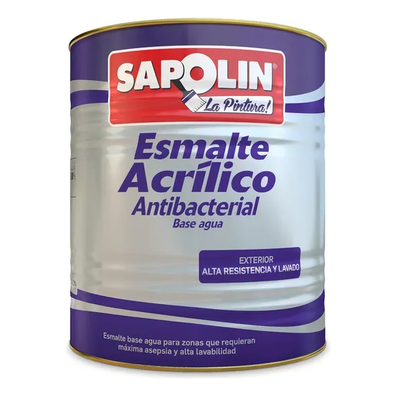Esmalte Acrílico Antibacte 1gl - Gal  Color Blanco Satinado