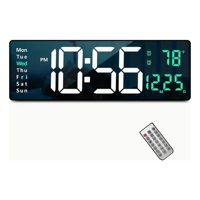 Reloj De Pared O Mesa Led Digital Grande Con Control 