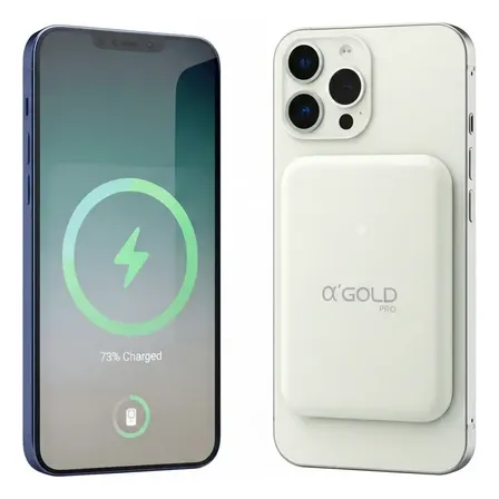 Power Bank Por Indução Para iPhone 10000 Mah Branco