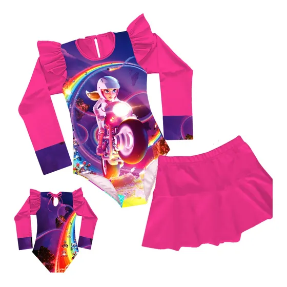 Traje De Baño Bañador Princesa Peach Versión Pro Lycra Uv