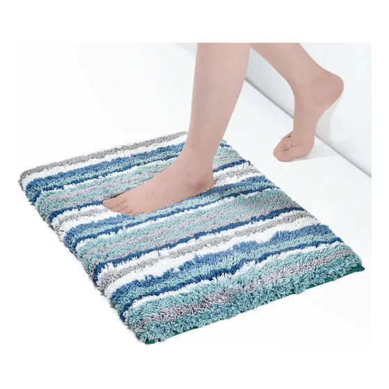 Tapete Baño Lujo 17 X 24  Microfibra Extrasuave Absorbente