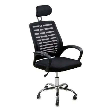 Cadeira De Escritório Oficial Webshop Diretor Mesh Dir360 Ergonômica Preta Com Estofado De Malha Preto