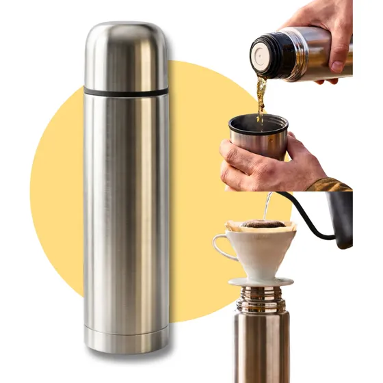 Garrafa Termica Inox 500ml Cafe Agua Camping Viagem Premium