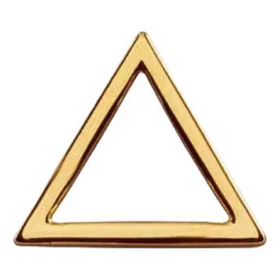 Triangulo Y Cadena Oro Laminado 14k