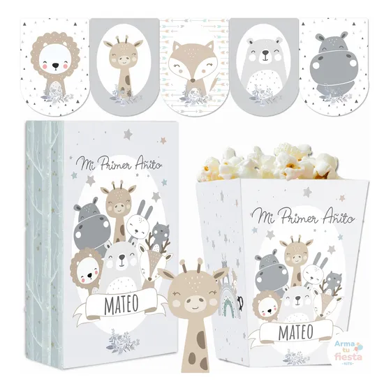 Kit Imprimible Animales Nórdicos Texto Editable
