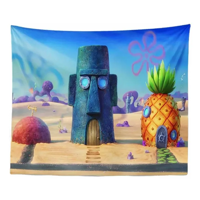 Berry Tapiz Piña Agua Para Casa Dibujo Animado Esponja Pared
