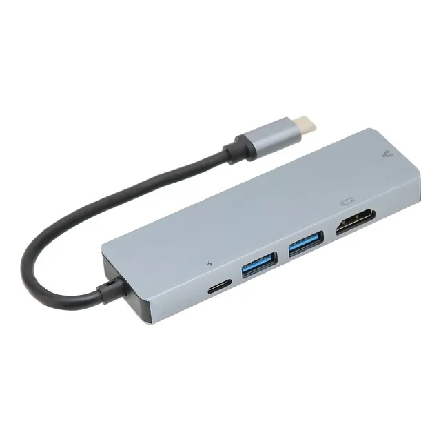Adaptador Hub Y Puerto Ethernet 5 En 1  Tipo C Usb © 