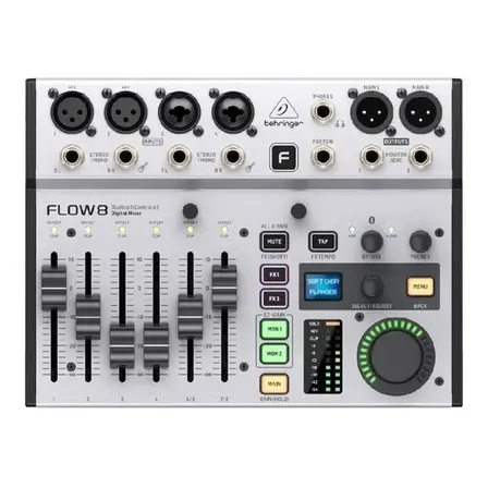 Mesa De Som Digital Behringer Flow 8 Mixer 8 Canal Bluetooth 127/220v