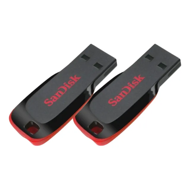 Pendrive 32 Gb Pen Sandisk Cruzer Blade Usb Pack X2 Unidades