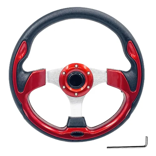 Volante Para Carrito Golf Color Rojo