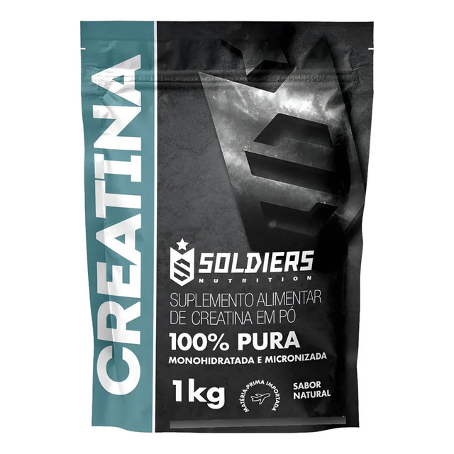 Creatina Monohidratada 1kg Soldiers Nutrition 100% Pura Importada Alta Performance Músculo...