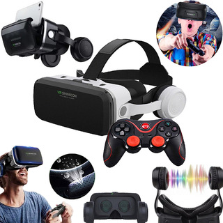 Óculos Vr Com Fone De Ouvido E Controle Realidade Virtual 3d Óculos Vr Com Fone De Ouvido E Controle Realidade Virtual 3d