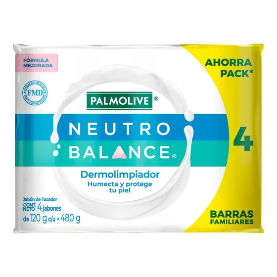 Jabón Palmolive Dermolimpiador en Barra 4 pzas 120 g