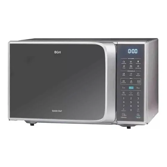 Microondas Grill Bgh B223ds20i Plata 23 Litros Digital