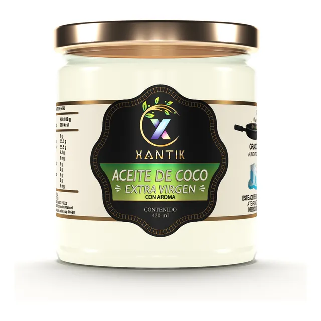 Aceite De Coco, Neutro Y Extra Virgen 420 Ml, Xantik