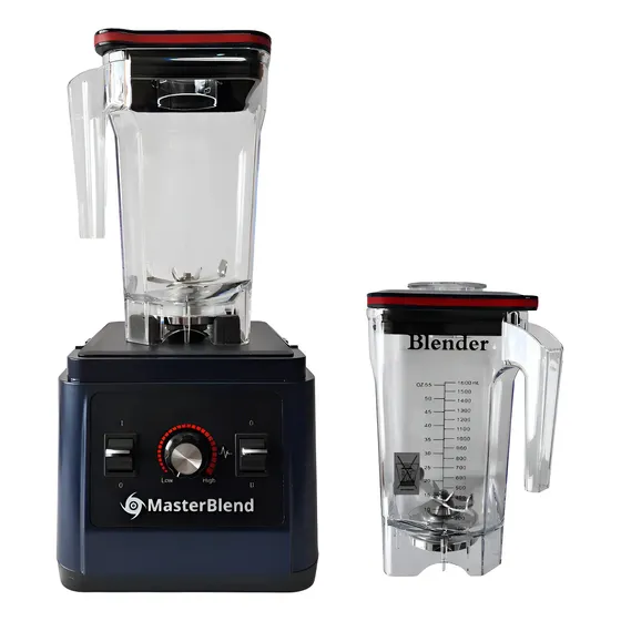 Licuadora Profesional Comercial Uso Rudo Industrial para Hielo Masterblend MBB16M 1500w 1.6l+vaso Extra Color Azul Oscuro 110V