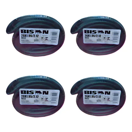 Kit 04 Câmara De Ar Para Bicicleta Bison 26x1.95/2.25 Mtb