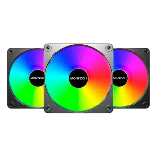 Ventoinha Montech Gf120r V2 Argb 3x 120mm Preto