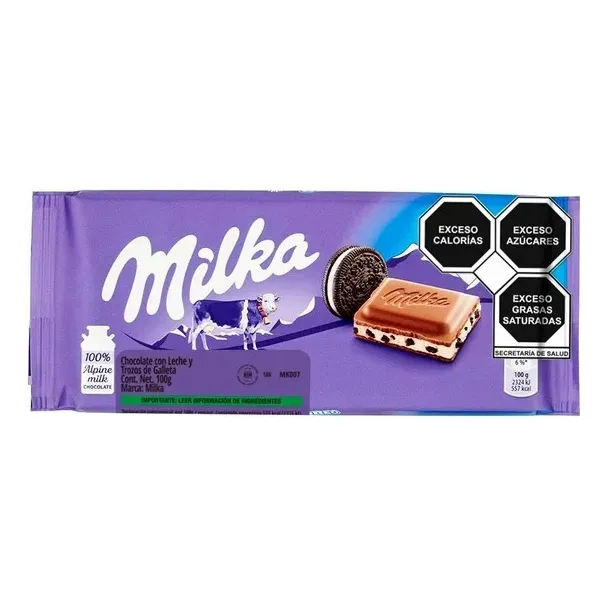 3 Pza Chocolate Milka Oreo 100 G