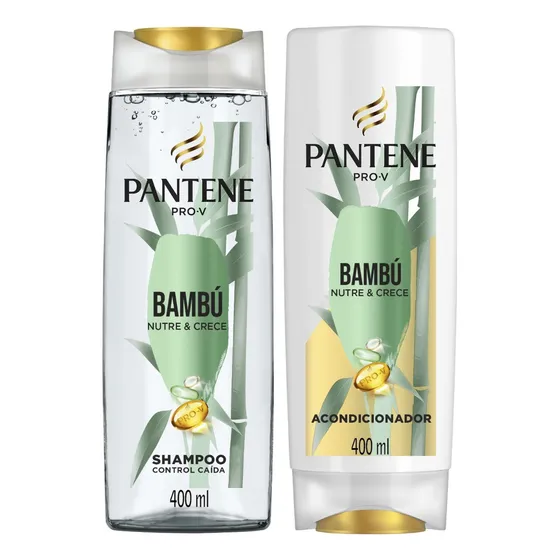Kit Shampoo + Acondiccionar Pro-v Bambú Crece Fuerte 800 Ml Pantene