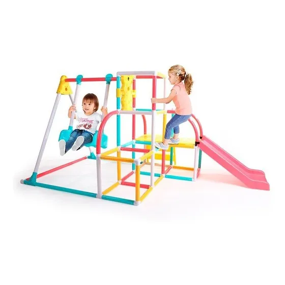 Centro De Juegos Plástico Tobogan Columpio Escaladera 1a3año