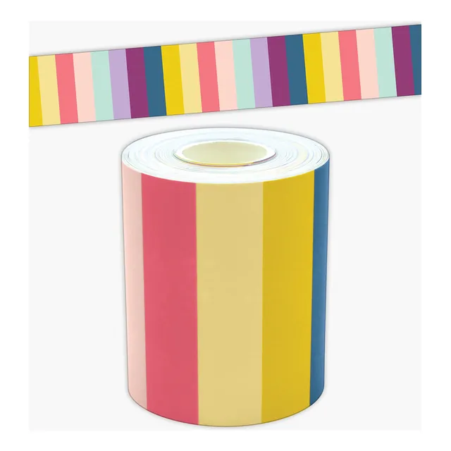 Happy Day Stripes Straight Rolled Border Trim, 50 Feet