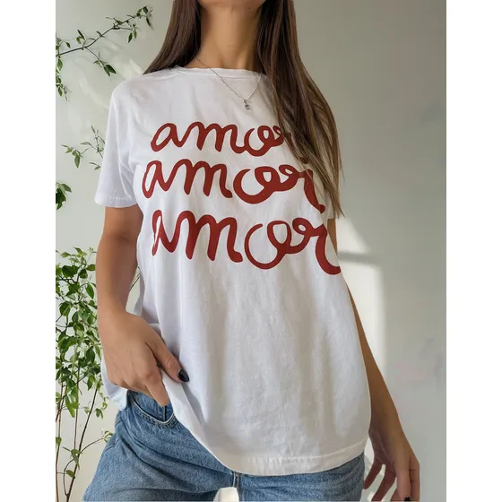 Remera Algodón Estampada Mujer Nylon Amor Amor