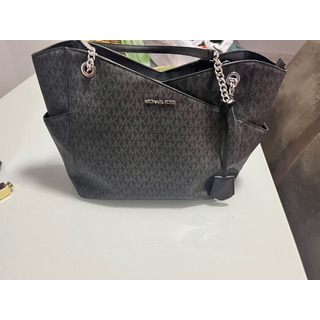 Bolsa Tote Michael Kors Jet Set Logo Grande Preta Bolsa Tote Michael Kors Jet Set Logo Grande Preta