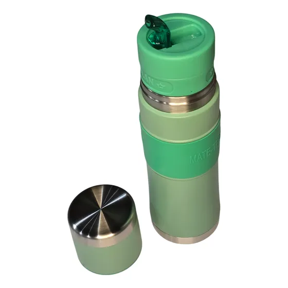 Termo Rolan autocebante Mate Listo de acero inoxidable 750mL verde