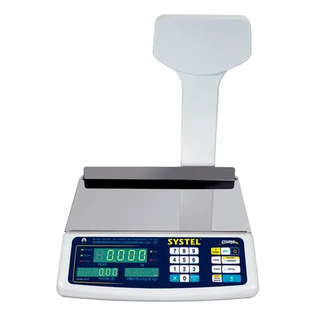 Balanza Comercial Systel Croma 31kg Torre Ppi Visor LED