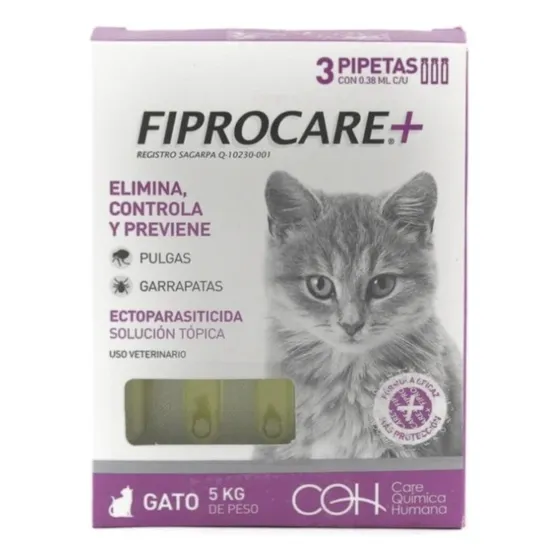 Kit Sí PIPETA Fiprocare Gato 1 packs de 3 unidades