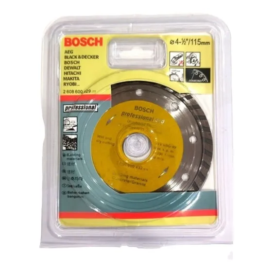 Disco Corte Diamante Turbo 4 1/2 Marca Bosch